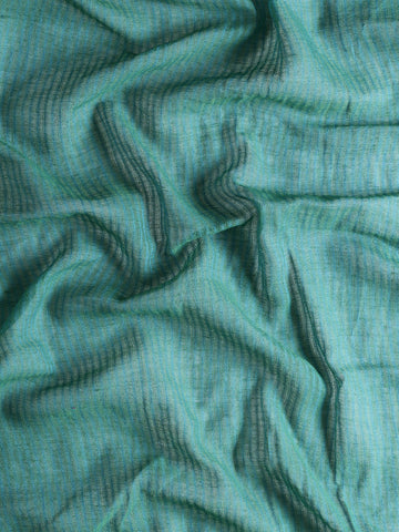 Green Purple Striped Cotton Saree