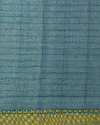 Teal Green Jacquard Cotton Saree