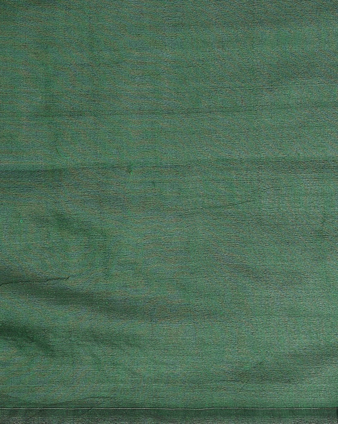 ArtEastri Green Striped Cotton Saree With Blouse Piece