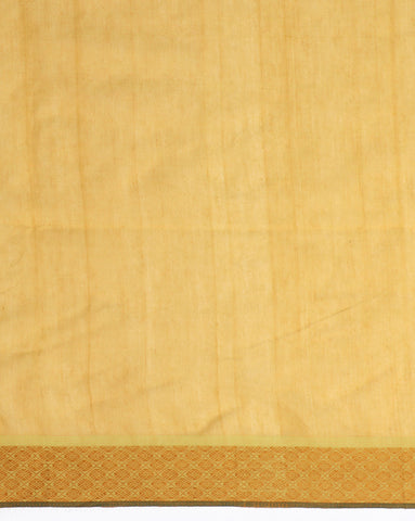 Lime green Golden Jacquard Cotton Saree