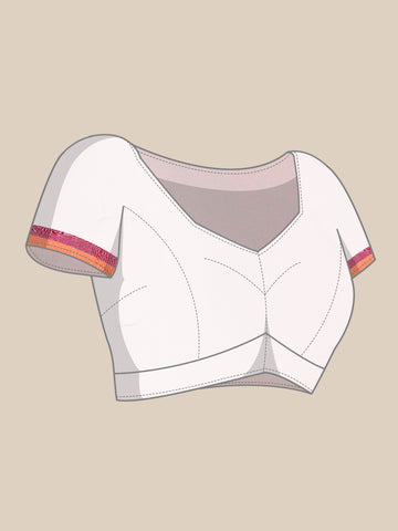 ArtEastri Colorblock Pure Cotton Saree with Blouse piece