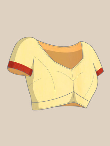 Handloom Solid Cotton Saree with Blouse Piece