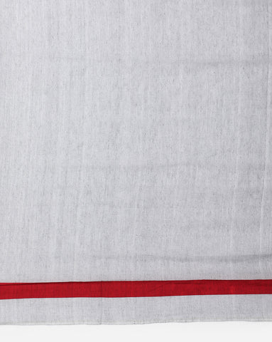 Handloom Solid Cotton Saree with Blouse Piece