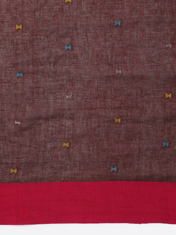 Handloom Jamdani Cotton Saree With Blouse Piece