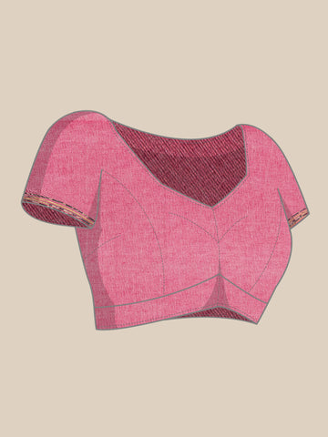 Pink Khesh Weave Pure Cotton saree
