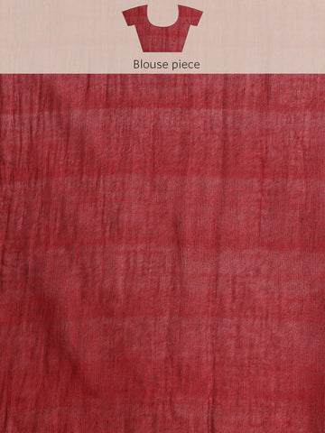 ArtEastri Black Maroon Cotton Handloom Saree