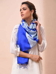 Hand woven Shibori Silk Stole