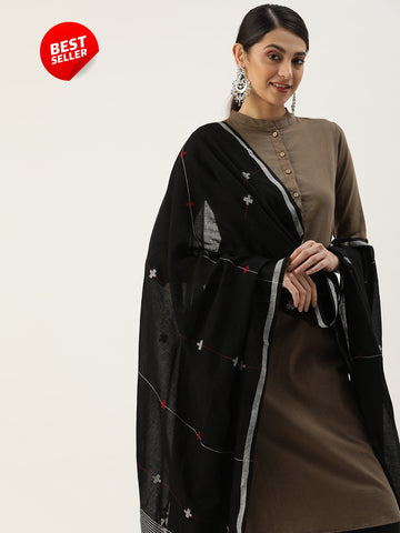 Handloom Jamdani Cotton Dupatta