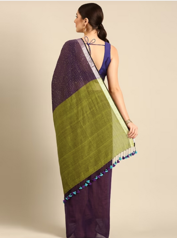 Pure  Cotton Handloom Sequins  Saree