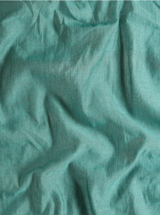 Sea Green Magenta Sequins Handcrafted Cotton Saree