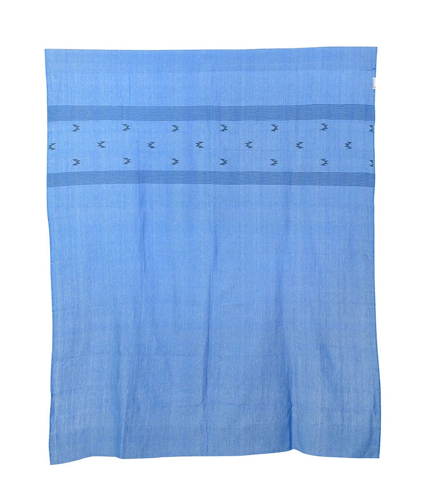 Blue Black Jamdani Cotton Window Curtain for home