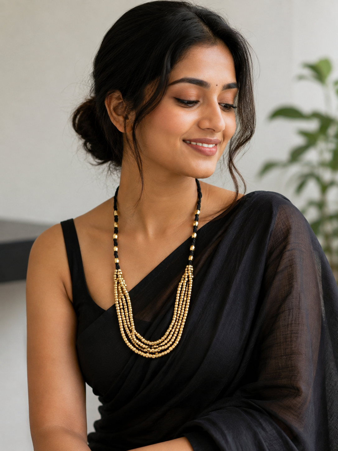 Brass Beaded Necklace