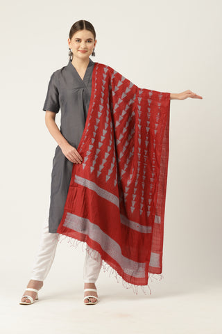 Hand Woven Shibori Silk Dupatta