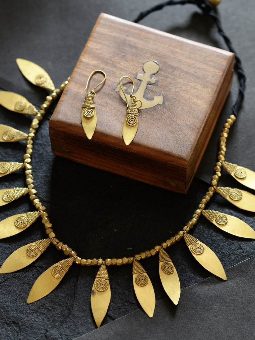 Brass Handmade Beaded Jewellery Set