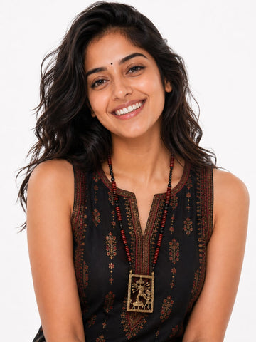 Handmade Dokra Durga Ma Hasuli Jewellery