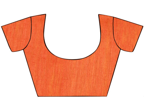 Yellow Orange Jamdani  Matka Silk  Saree