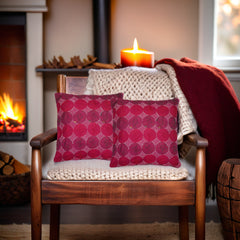 Pink Brown  Kantha Silk Reversible Cushion Cover - Pack of 1