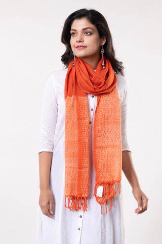 Hand woven Shibori Wool Stole