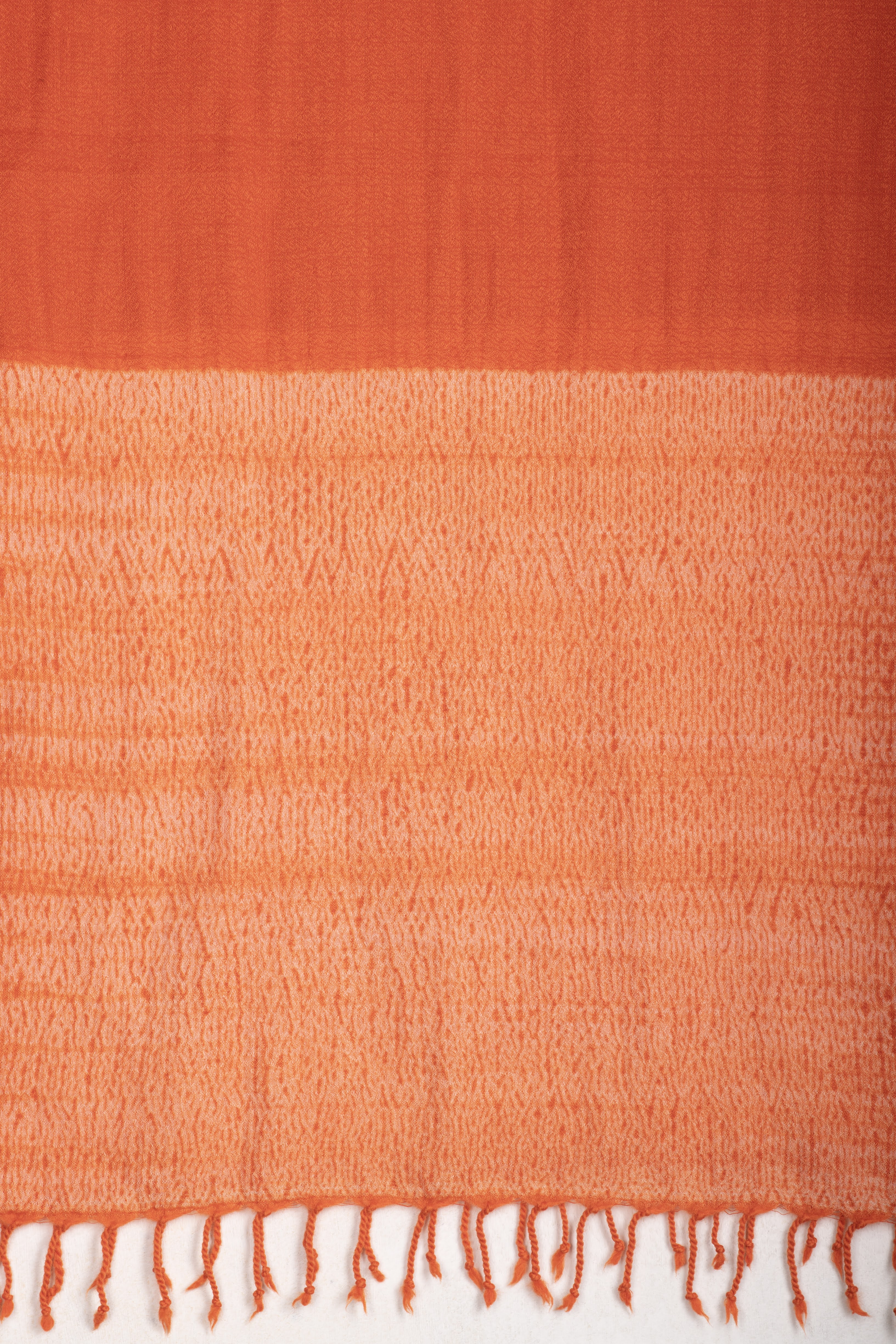Orange Shibori Wool Stole