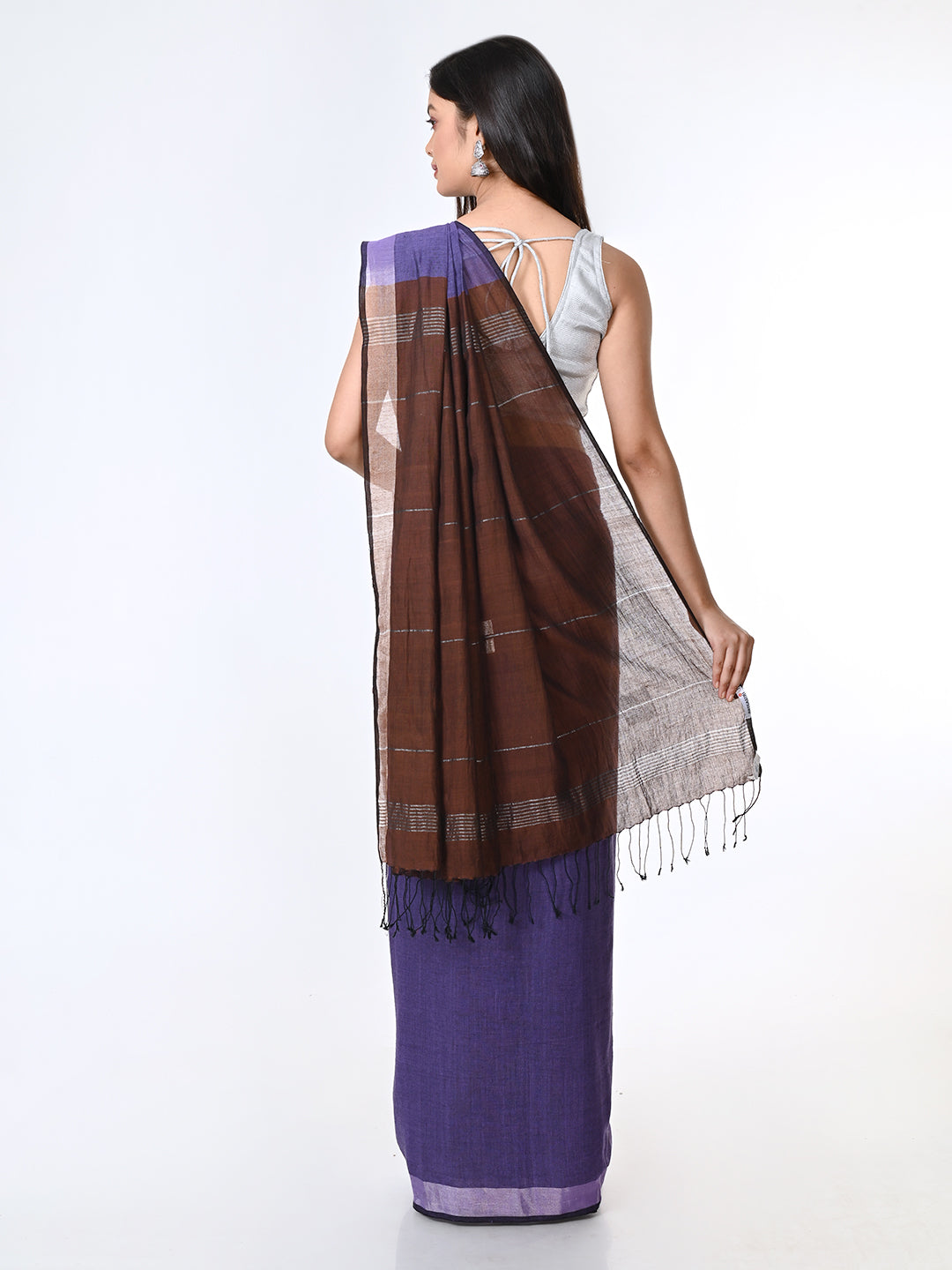 Handloom Zari Border Jamdani Cotton Saree