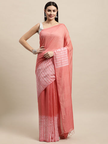 Hand Woven Shibori Cotton Saree