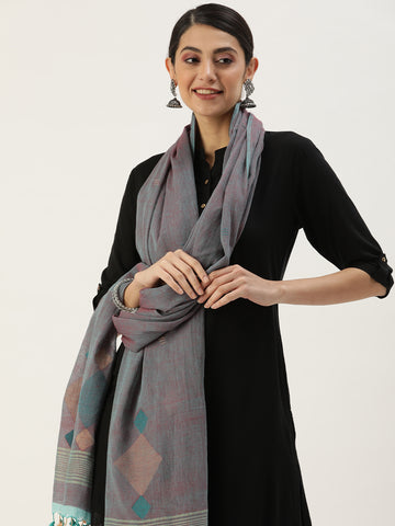 Handcrafted Jamdani Mul Cotton  Dupatta