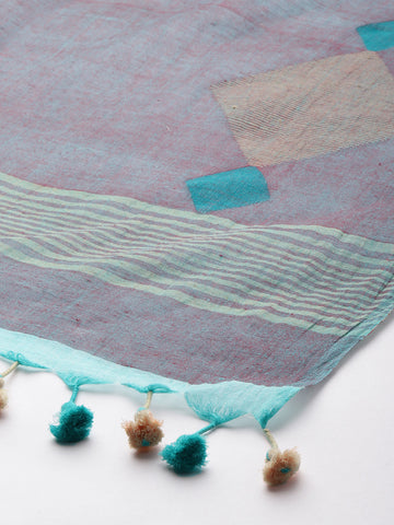 Handcrafted Jamdani Mul Cotton  Dupatta