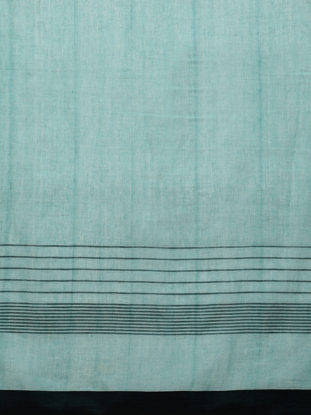 Sky Blue Grey Handcrafted Cotton Saree with pompoms