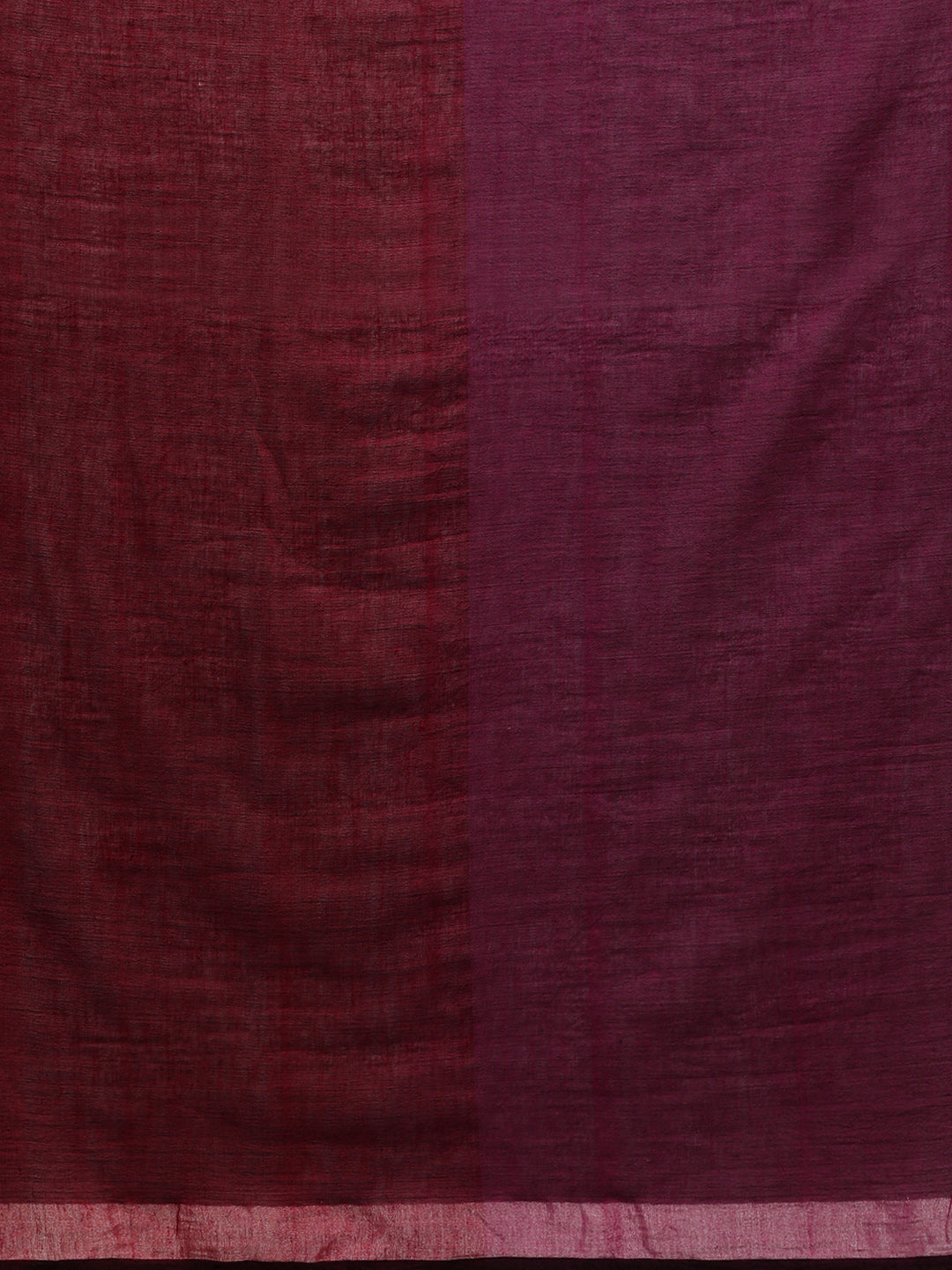 Colour block Cotton Saree with pompoms