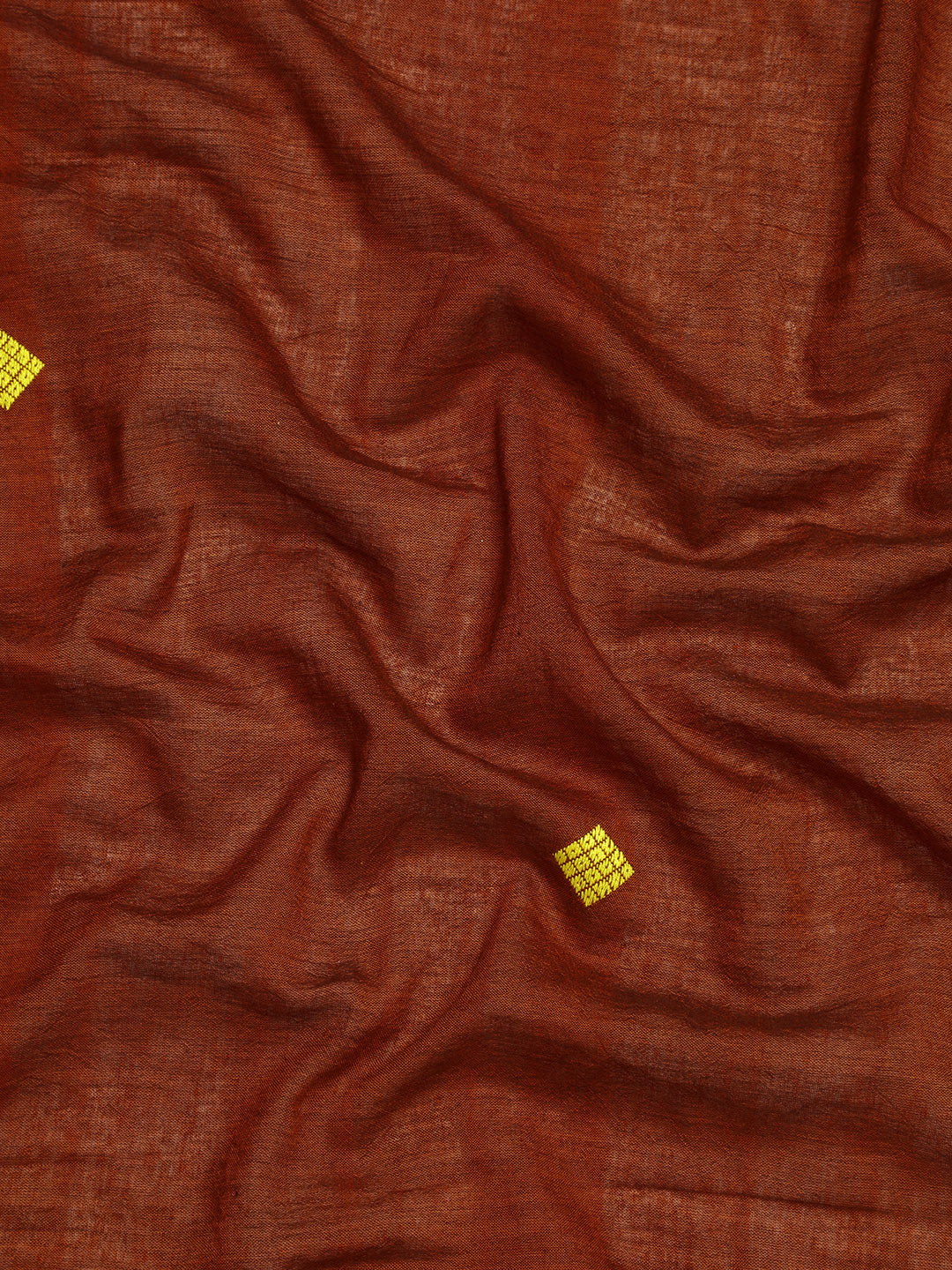 Brown Yellow Assamese Cotton Saree