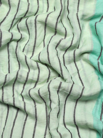 Handwoven Cotton Saree with pompoms