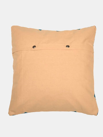 Grey Green Kantha  Silk Reversible Cushion Cover - Pack of 1