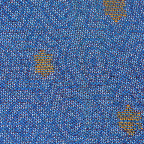 Blue Yellow Cotton Table Runner