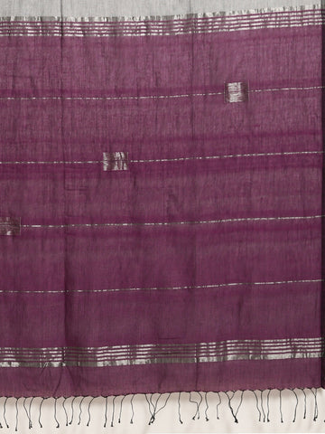 Handloom Zari Border Jamdani Cotton Saree