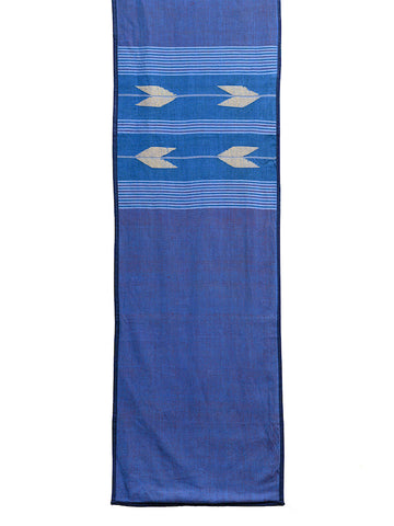Blue Handloom Jamdani Cotton Table Linen
