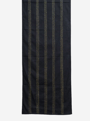 Black Gold Kantha Cotton dining Table Runner