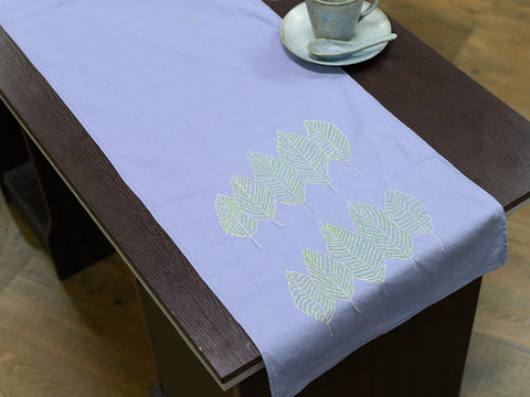Grey Kantha Cotton dining Table Runner