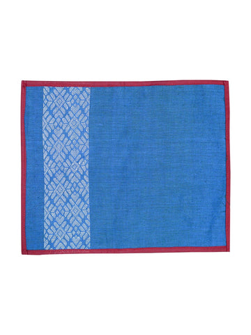 Blue Red Axomiya  Cotton Table Mats- 3 Pack