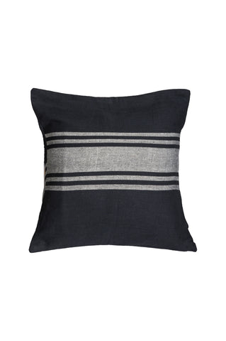 Black Woven Cotton Cushion Covers - Pack of 1
