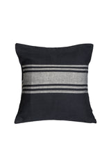 Black Woven Cotton Cushion Covers - Pack of 2