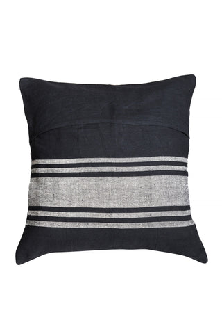 Black Woven Cotton Cushion Covers - Pack of 1
