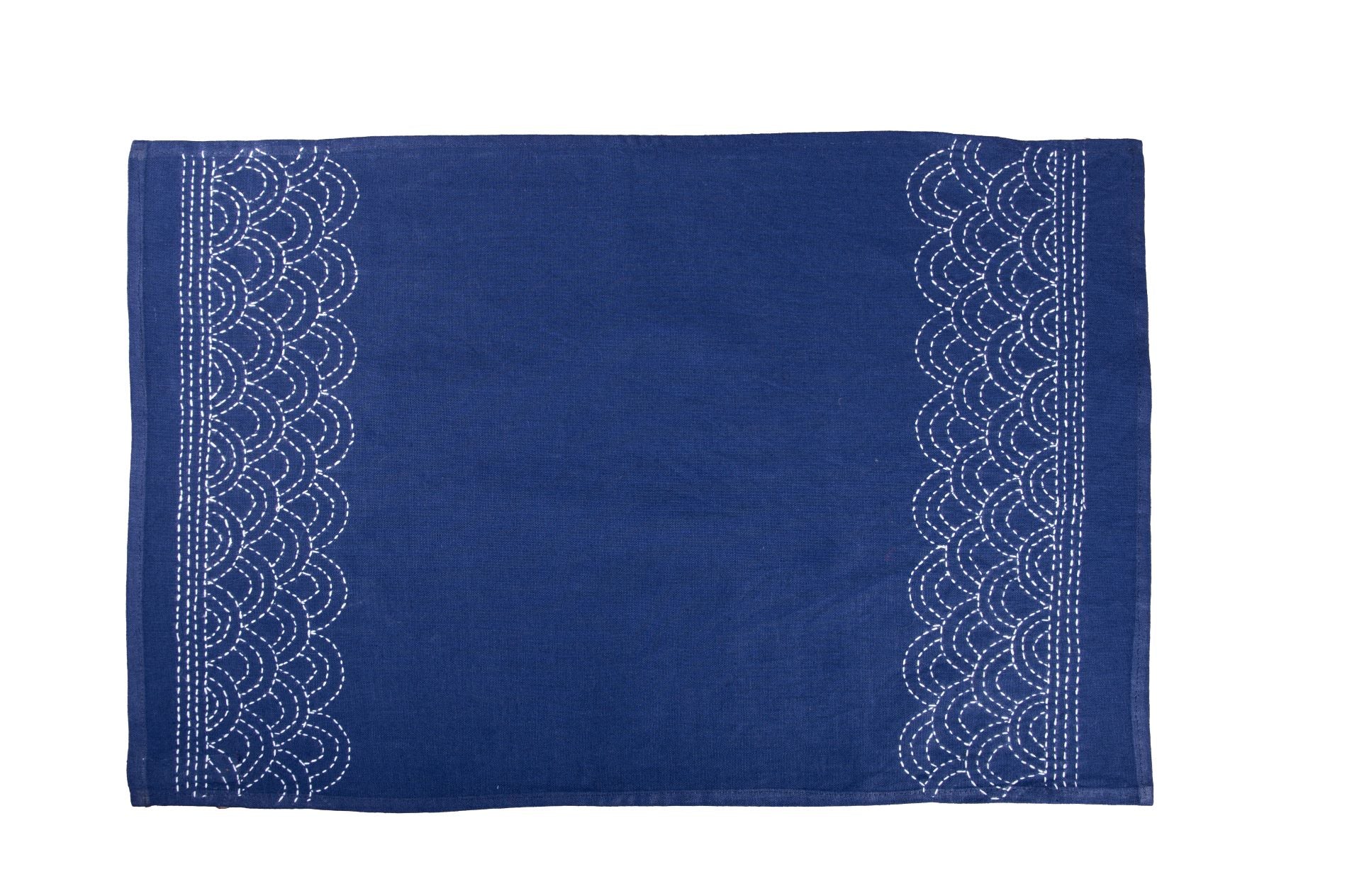 Navy  Kantha Cotton Table Mats- 4Pack
