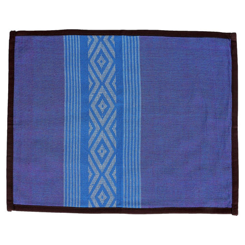 Purple White Cotton Table Mats- 4Pack