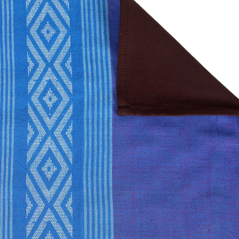 Purple White Cotton Table Mats- 4Pack