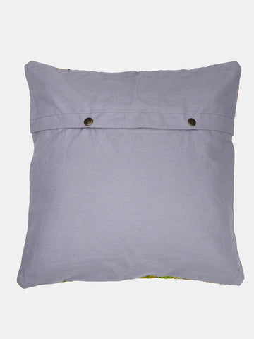 Red Brown Kantha Silk Reversible Cushion Cover - Pack of 1