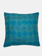 Rust Beige Kantha Silk Reversible Cushion Cover - Pack of 1