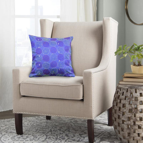 Beautiful Blue Green Silk Hand Kantha Work Reversible Cushion Cover Cushions Arteastri 