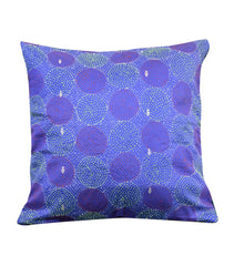 Beautiful Blue Green Silk Hand Kantha Work Reversible Cushion Cover Cushions Arteastri 