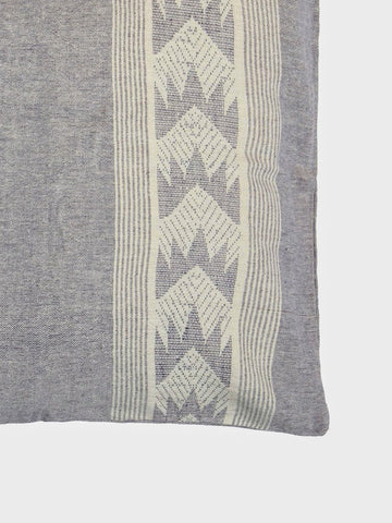 Handcrafted Ivory Grey Cotton Cushion Cover - Arteastri