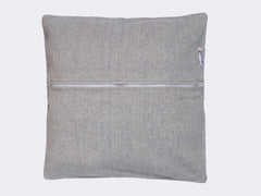 Handcrafted Ivory Grey Cotton Cushion Cover - Arteastri